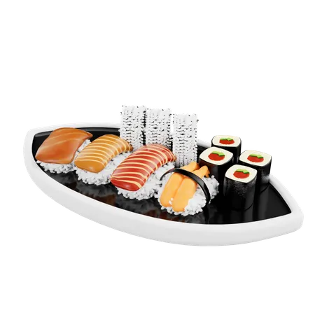 Sushi Plate  3D Icon