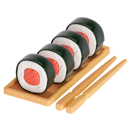 Sushi Plate  3D Icon