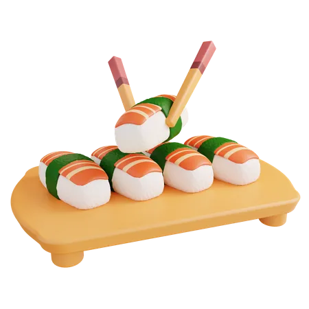 3 D Illustration Of Delicious Sushi 3D Icon