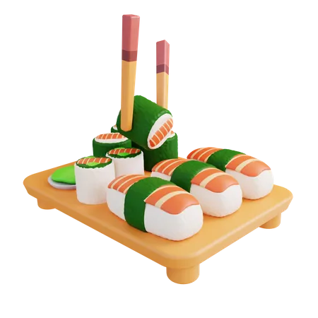 3 D Illustration Roll Sushi 3D Icon