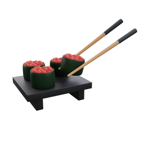 Sushi Plate  3D Icon