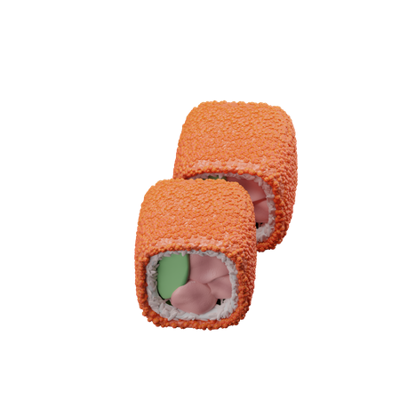 Sushi Ralls 3D Illustration