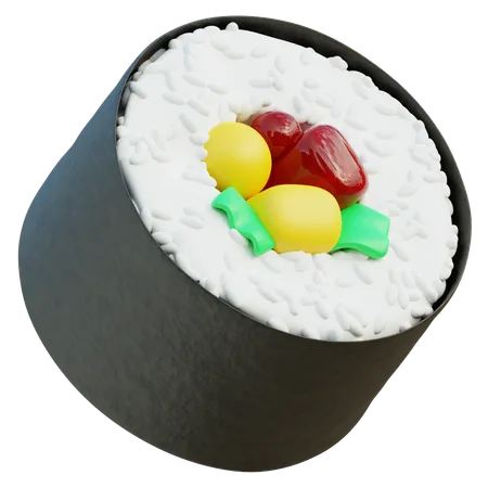 Sushi roll  3D Icon