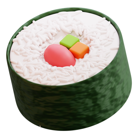 Sushi Roll  3D Icon