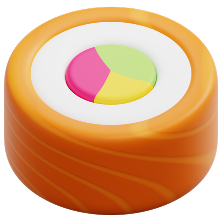 Sushi Roll  3D Icon