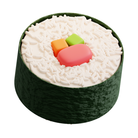 Sushi Roll  3D Icon