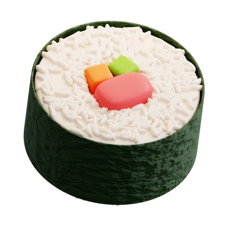 Sushi Roll  3D Icon