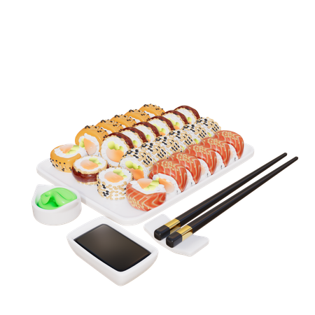 Sushi Roll  3D Icon