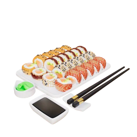 Sushi Roll  3D Icon