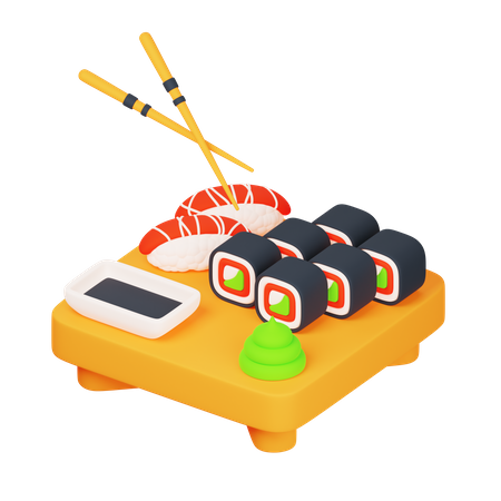 Sushi Roll  3D Icon