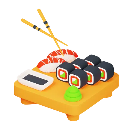 Sushi Roll  3D Icon