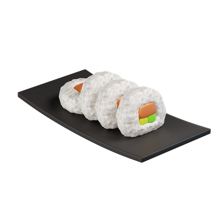 Sushi roll  3D Icon