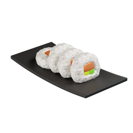 Sushi roll  3D Icon