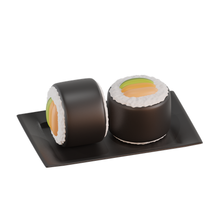 Sushi Roll  3D Icon