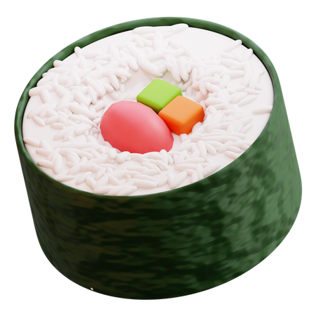 Sushi Roll  3D Icon
