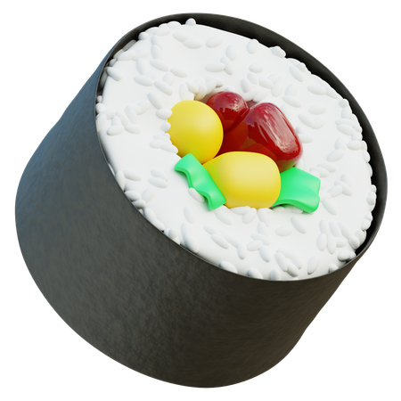 Sushi roll  3D Icon