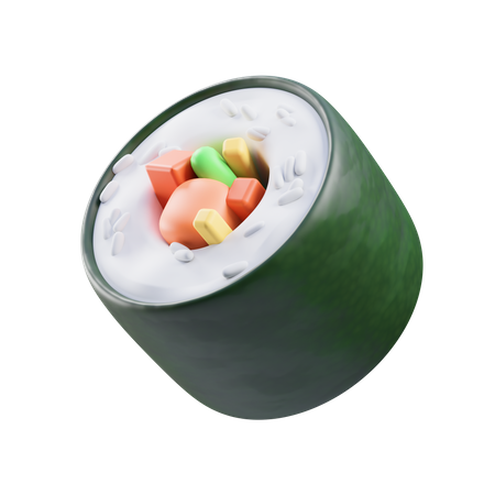 Sushi Roll  3D Icon