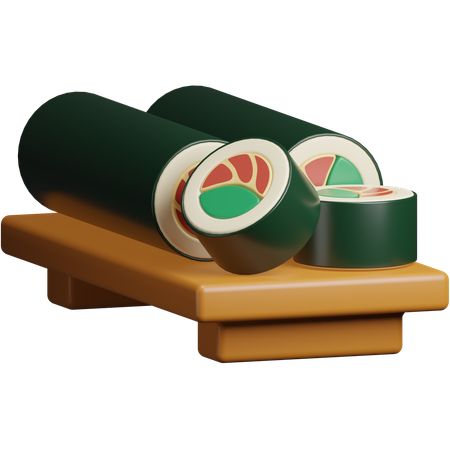 Sushi Roll  3D Icon