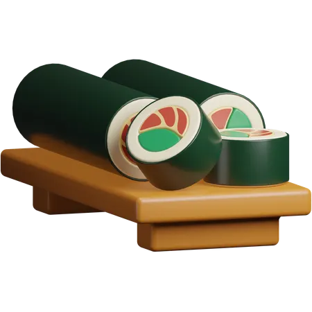 Sushi Roll  3D Icon