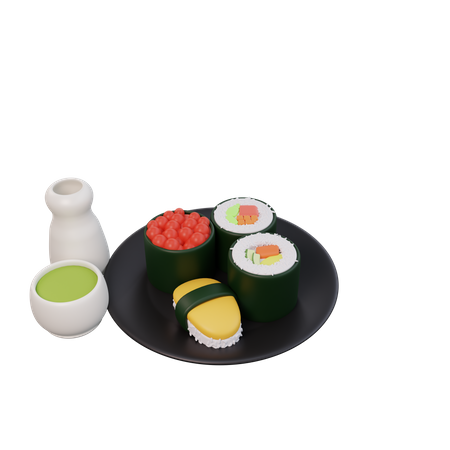 Sushi Roll  3D Icon