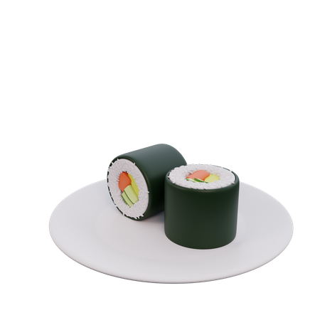 Sushi Roll  3D Icon