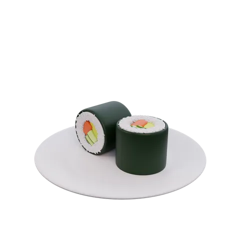 Sushi Roll  3D Icon