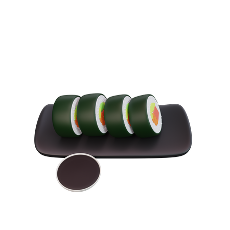 Sushi Roll  3D Icon