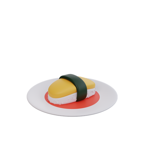 Sushi Roll  3D Icon