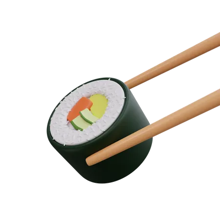 Sushi Roll  3D Icon