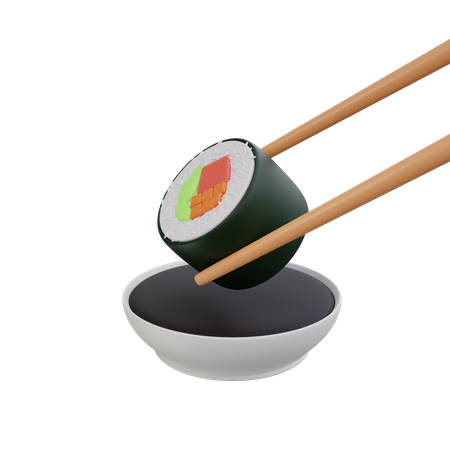 Sushi Roll  3D Icon