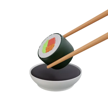 Sushi Roll  3D Icon