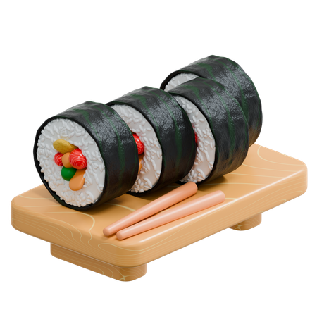 Sushi Roll  3D Icon