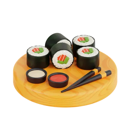 Sushi Roll  3D Icon