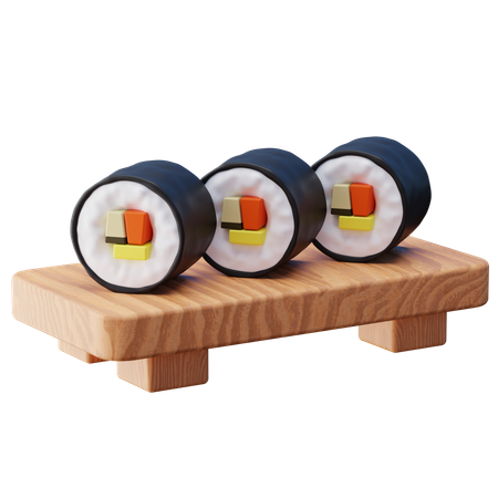 Sushi Roll  3D Icon