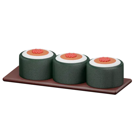 Sushi Roll 3D Illustration