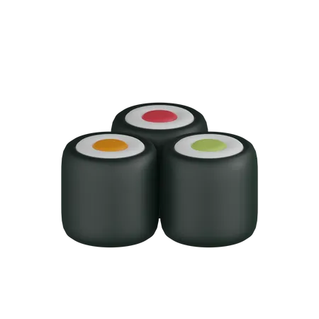 Sushi Roll 3D Icon