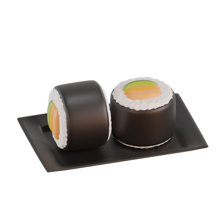 Rollo de sushi  3D Icon