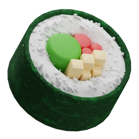 Sushi Rolle  3D Icon