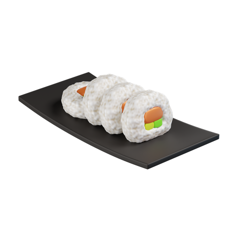 Sushi Rolle  3D Icon