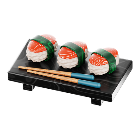 Sushi Rolle  3D Icon