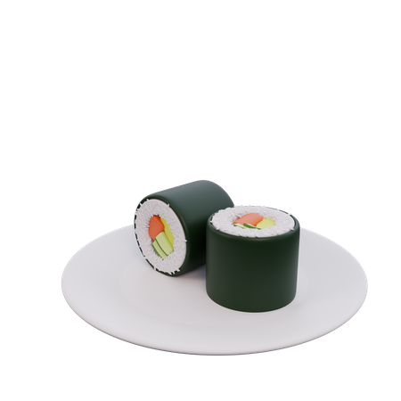 Sushi Rolle  3D Icon