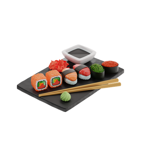 Sushi Rolls  3D Icon