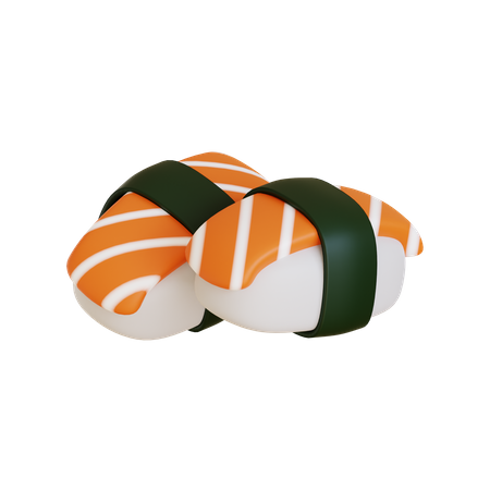 Sushi de salmão  3D Icon