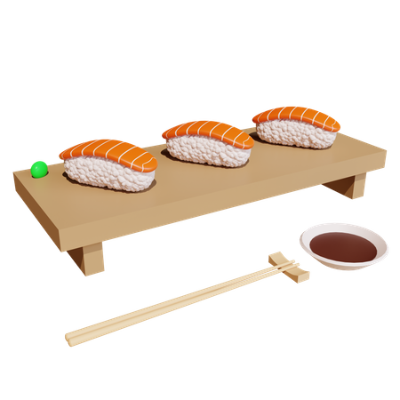 Sushi de salmão  3D Icon