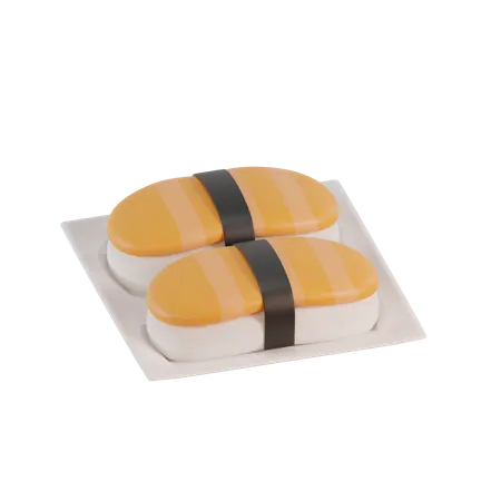 3 D Japanese Food Sushi Salmon 3D Icon