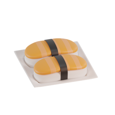 Sushis Saumon  3D Icon