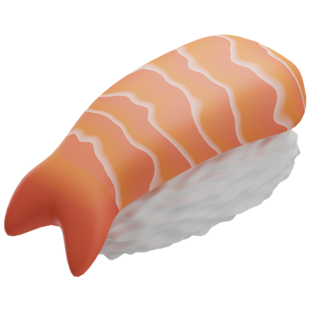 Sushi Shrimp  3D Icon