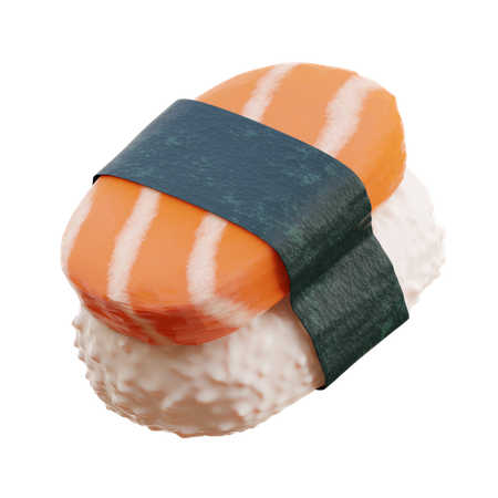Sushi und Essstäbchen  3D Illustration