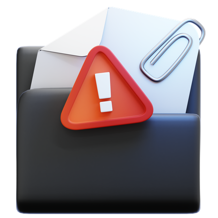 Suspicious Attachment  3D Icon
