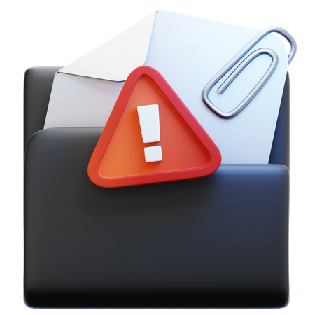 Suspicious Attachment  3D Icon